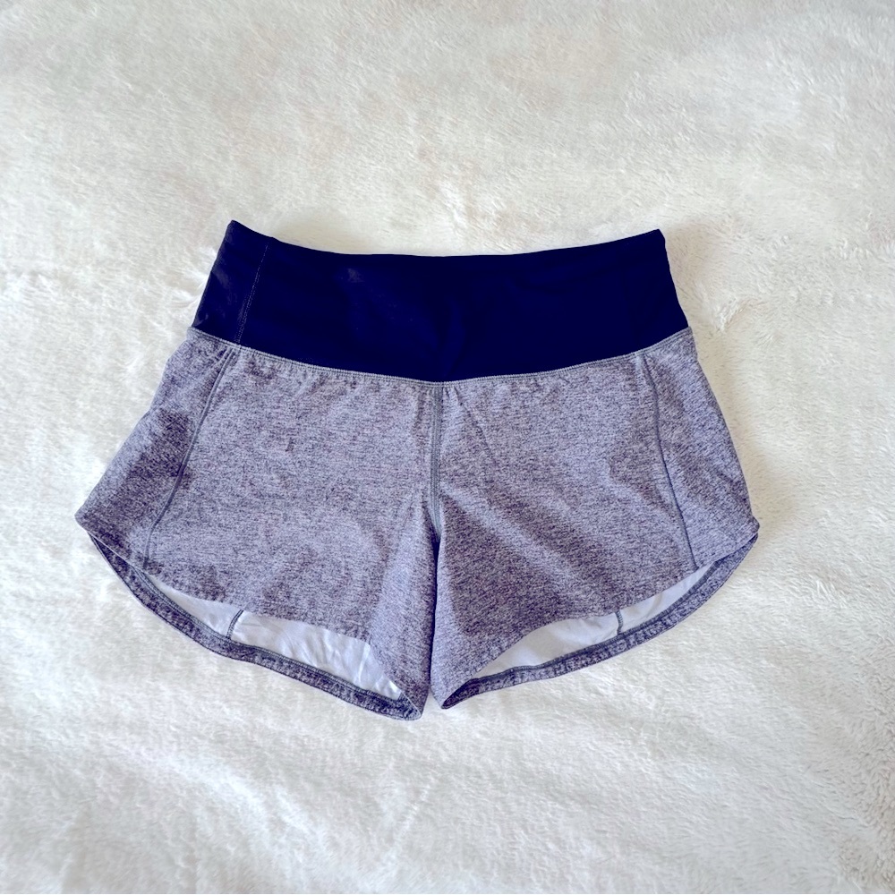 Lululemon Speed Up Shorts Long 4”, MR, 4, Heathered Lux, Black - Picture 7 of 11